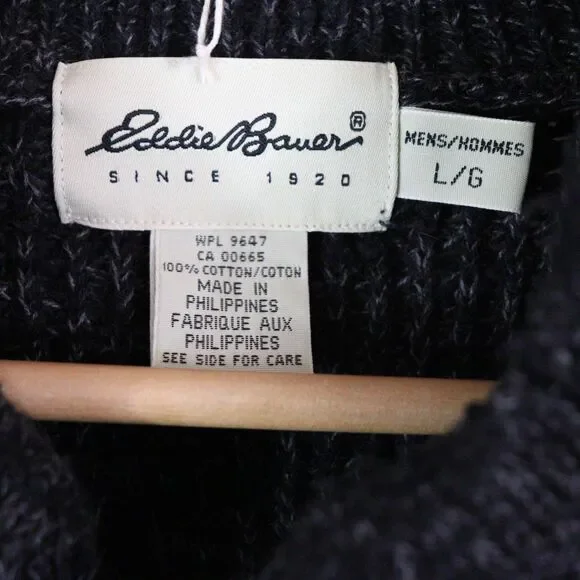 Eddie Bauer Heavy Knit Knitted cotton Sweater size L - Picture 3 of 3